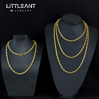 Collier simple et tendance Ayong Jewelry, en or 21 carats, en forme de U, chaîne longue de 80/160 cm pour femmes