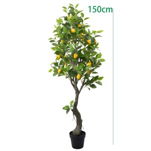 150Cm Citrus Mô Phỏng Nhựa Nhà Máy Không Mùi Nhà Sản Xuất Trang Chủ Trang Trí Sân Vườn Bonsai Thực Tế Nhân Tạo Cây Chanh - Product Image 2