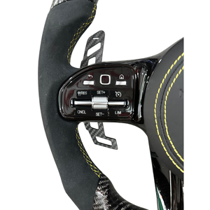 Volant en fibre de carbone Akantra, adapté aux modèles Mercedes-Benz de 2010 à <span class=keywords><strong>2022</strong></span>, équipé de palettes de changement de vitesse magnétiques - Product Image 3