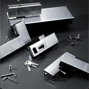 Accessoires de <span class=keywords><strong>clip</strong></span> de porte en <span class=keywords><strong>verre</strong></span> sans cadre de conception moderne <span class=keywords><strong>Clip</strong></span> à un mot fixe supérieur et inférieur en acier inoxydable <span class=keywords><strong>pour</strong></span> porte à ressort de sol en forme de 7 - Product Image 2