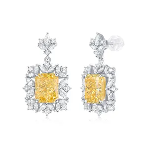 Fine Jewelry 2023 8A Premium Cubic Zircon Diamond Earring Women Wholesale Girls Silver Earrings Stud 925 Sterling