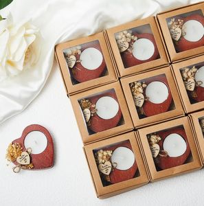 Porte-bougie en bois en forme de cœur, porte-bougie rustique en bois en forme de cœur pour les faveurs de fête de <span class=keywords><strong>mariage</strong></span>, centre de table, Thanksgiving - Product Image 2