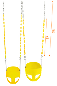 Enfant en bas âge bébé EVA seau balançoire siège jouets en plastique chaise suspendue siège unique intérieur extérieur avec 1.68 chaîne - Product Image 5