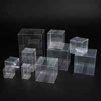 Boîte cadeau pliable transparente en PVC PET, boîte de présentation transparente en cristal, boîte d'emballage en plastique rectangulaire