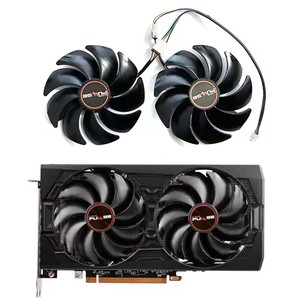 พัดลม4PIN กราฟิกการ์ด95มม. CF1015H12D/FD10015M12D สำหรับไพลิน RX <span class=keywords><strong>5600</strong></span> <span class=keywords><strong>XT</strong></span> 6G D6รุ่นแพลทินัม OC GPU อะไหล่ - Product Image 1