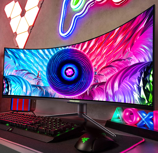 Super Wide 49inch 34inch Oled High Definition Adjustable Stand Curved Screen 5k 75Hz Gaming Monitor
