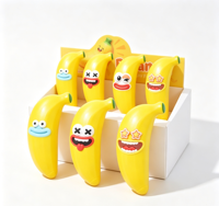 Jouet banane géant souple et extensible en TPR, avec visage amusant, anti-stress, jouet sensoriel pour cadeaux de fête