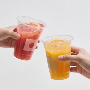 Vasos de Plástico PET de 500 ml y 1000 ml, Vasos Redondos de Plástico PET de Pared Simple con Tapas para Uso Versátil en Bebidas - Product Image 2