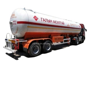 Heavy Duty 3 Axles LPG Tank Truck Trailer para propano Buen <span class=keywords><strong>precio</strong></span> 58m3 High End Custom LPG Gas Tanker Semi Trailer para la venta - Product Image 1