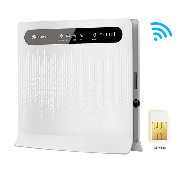 4G CPE Wireless Router B593 B593u-12 with Sim Card Slot B593s-12 LTE Cat4 300Mbps WiFi up to 300Mbps Connect up to 32 Devices