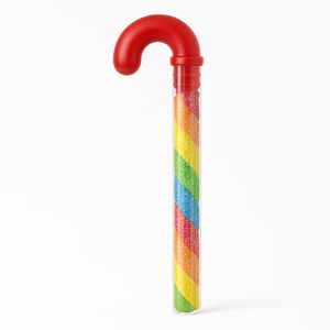 Contenants transparents personnalisés en PET de 40 mm avec crochets pour cannes en sucre, <span class=keywords><strong>tubes</strong></span> d'emballage pour bonbons, pour offrir des cadeaux de Noël - Product Image 1