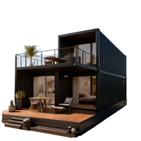 Maisons conteneurs de luxe avec panneaux sandwich, design moderne, installation facile et économie d'énergie pour hôtels, maisons et utilisation en extérieur
