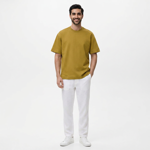 Camiseta de Hombre con Hombros Caídos, Nueva Moda, Precio Económico, Calidad Superior, Logotipo Personalizado, Colores de Tendencia - Product Image 1