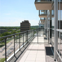Support de balustrade en acier inoxydable, avec pinces, pour escalier/balcon, balustrade en verre trempé, 3 tailles