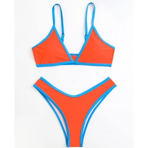 Conjunto de Bikini de 2 Piezas de Alta Calidad, Personalizado, de Secado Rápido, con Sujetador Push-Up y Tanga, en Spandex/Poliéster, Traje de Baño para Mujer - Product Image 5