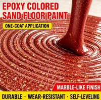 Revêtement de sol en sable époxy décoratif, solution de revêtement de sol en résine sans joint pour bureaux, hôtels, centres commerciaux et espaces de vente au détail