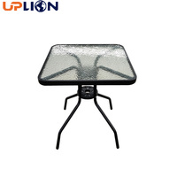 Table d'extérieur en métal au design moderne Uplion Mobilier de jardin imperméable pour le parc, la plage ou le hall