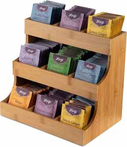 Caja de Madera para Té al por Mayor, Contenedor de Almacenamiento de Té, Estante para Bolsitas de Té, Caja de Madera para Guardar Té - Product Image 1