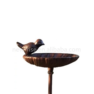 <strong>Ground</strong> Insert Cast Iron <strong>Bird</strong> <strong>Bath</strong> Freestanding Birdbaths Bowl for Outdoor Detachable Outdoor <strong>Bird</strong> <strong>Bath</strong> with Sturdy Stake - Product Image 4