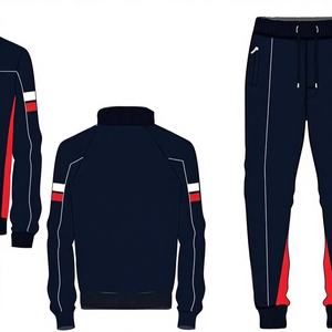 Chándal deportivo de poliéster, chándal de algodón y poliéster, chándal con estampado y bordado, ecológico - Product Image 1