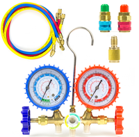 Manomètre de réfrigération pour climatisation avec tuyau de chargement, jauge de collecteur numérique multifonctionnelle