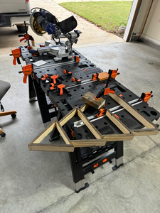 Folding Heavy Duty Woodworking <b>Benches</b> Portable Workbench 125kgs Capacity Heavy Duty Folding Plastic Metal Work Table - Product Image 3