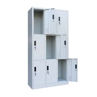 Armoire métallique à 9 portes, directement de l'usine, avec compartiments verrouillables individuellement