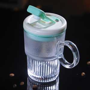 Vaso Mezclador Automático de Vidrio Transparente Personalizado, Botella Mezcladora de Café, Leche y Proteínas con un Solo Clic, Vaso de Regalo de Grado Alimenticio con Asa - Product Image 6