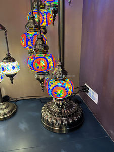 <span class=keywords><strong>Lampadaire</strong></span> marocain Marrakech 9 grands globes en verre mosaïque Vintage lampe sur pied décorative de <span class=keywords><strong>style</strong></span> bohème turc - Product Image 5