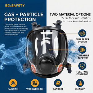 Respirador de Cara Completa con Certificación CE, Venta al por Mayor, EN136, Máscara de Gas Industrial con Filtro Personalizable - Product Image 4