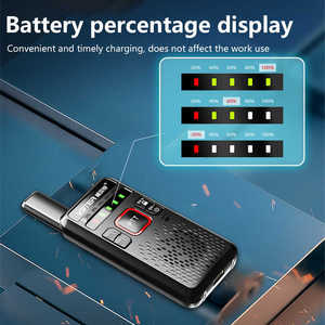 VBTER-<span class=keywords><strong>Mini</strong></span> Radio FM de Alta Potencia, Walkie de Mano, Analógico, Bidireccional, Comunicación de 5 Kilómetros, para Sitios Remotos, Hoteles, Coches, 2 Unidades, 1 Unidad - Product Image 3