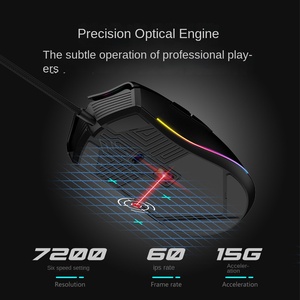 Souris optique filaire USB silencieuse GK168 avec programmation <span class=keywords><strong>macro</strong></span>, 6 boutons, ergonomique, pour le bureau, les jeux électroniques, <span class=keywords><strong>LOL</strong></span>, souris de jeu pour ordinateur - Product Image 4