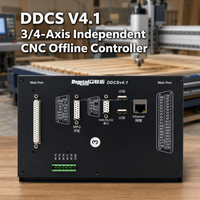 Contrôleur de mouvement autonome hors ligne 4 axes JLE CNC TECH DDCS-Expert avec arrêt d'urgence et volant électronique