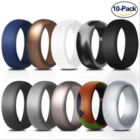 Nouveaux modèles de bagues de mariage en silicone avec logo personnalisé pour hommes vente à chaud