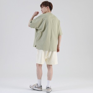 Camiseta cuadrada de algodón 100% de alta calidad para hombre, camiseta cuadrada de algodón 100% para hombre, ropa de calle de gran tamaño recortada personalizada para hombre - Product Image 4