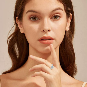 Anillos de Diamantes de 1 Quilate con Corte de Girasol, Chapados en Oro Blanco, Plata de Ley S925, Unisex, de la Marca Simple Fashion CD, No se Deslustran - Product Image 4