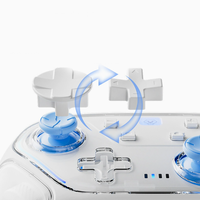Manette de jeu sans fil pour Nintendo Switch/PC/Android/iOS, joystick RGB avec fonction macro programmable