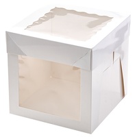 Boîtes à gâteaux en carton SBS EDUR EU de qualité alimentaire, pliables, blanches, 2 pièces, 8, 10 et 12 pouces, pour mariage et pâtisserie