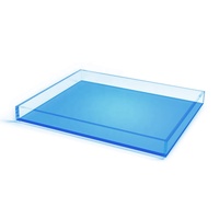 Direktverkauf von Maßgefertigten Rechteckigen Acryl-Aufbewahrungsschalen mit Einfassung, Wasserdicht und Leichtgewichtig, für Büro- und Schreibtischnutzung