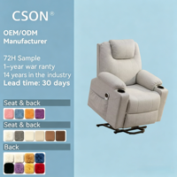 Fauteuil inclinable électrique moderne à double moteur avec dossier réglable en cuir, fonction massage et levage, idéal pour personnes âgées - Vente en gros