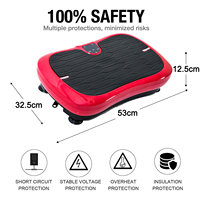 Crazy Fit Nouvelle Version Plaque Vibrante Machine en Acier ABS TPR pour Fitness Massage Musculation Sports Loisirs