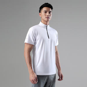 Vêtements de sport décontractés d'affaires légers à séchage rapide pour hommes personnalisés pour l'été Polo à manches courtes à demi-fermeture éclair - Product Image 2