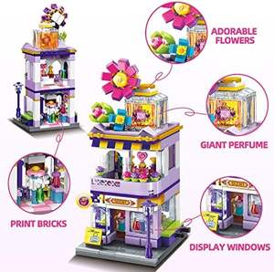 कमैन स्टेम बिल्डिंग ब्लॉक पुराने बच्चों की खुशबू स्टोर स्ट्रीट-व्यू ईंटों से शैक्षिक रचनात्मक प्लास्टिक खिलौना उपहार किट - Product Image 2