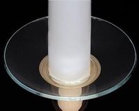 En gros, Bobeches en verre de haute qualité, protecteurs anti-gouttes pour bougies, pour table, taille personnalisée, polies au feu, supports de bougies