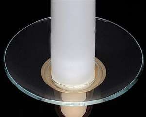 <span class=keywords><strong>En</strong></span> gros, Bobeches <span class=keywords><strong>en</strong></span> <span class=keywords><strong>verre</strong></span> de haute qualité, protecteurs anti-gouttes pour bougies, pour table, taille personnalisée, polies au feu, supports de bougies - Product Image 3