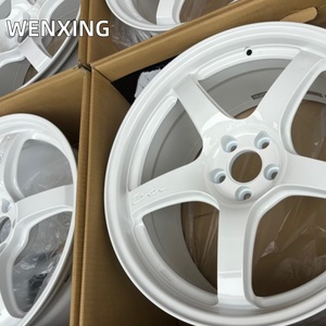 ล้อแรลลี่ปลอมแปลงสีขาว17-18นิ้วอะลูมิเนียมแบบ5ก้านสำหรับ Subaru WRX STI BRZ 2015-2021 5X114.3 5x100PCD - Product Image 5