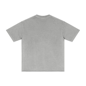T-shirt gris en coton surdimensionné pour femme, coupe ample, manches courtes, col rond, style imprimé, 12 pièces - Product Image 6