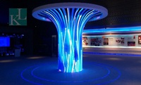 Lecede Personnalisé 360 Degrés Toit Colonne Ronde Circulaire Courbe Cercle Doux Flexible Led Écran D'affichage