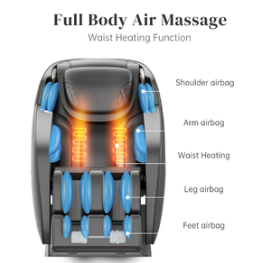 Modern Soft Zero Gravity Shiatsu Massage Chair with Full Body <b>Recliner</b> SL-Track Bluetooth Speaker - Product Image 6