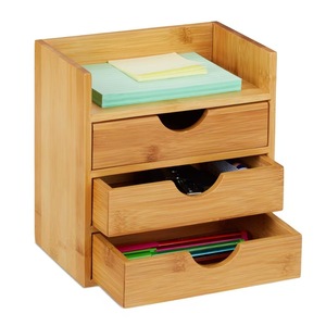 Solid Wood Desktop <b>Storage</b> <b>Box</b> Multi Layer <b>Drawer</b> Organizer For Office Desk Neatening - Product Image 1